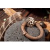 Lauin Celtic Robe Clasp Brooch Diameter 2.5 cm Bronze, Fabric