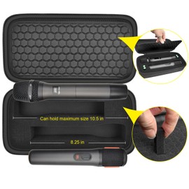 Wireless Microphone Case for JBL Wireless Two Microphone System DIY Foam Also Fits for Singing for TONOR for Shure for Bietrun for ALPOWL, Recivers, Audio Cable, Power Cord- Small(Box Only)
