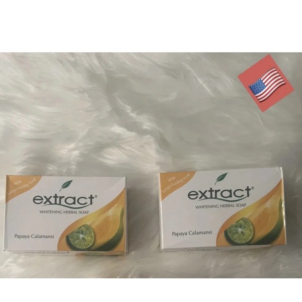 Extract 2x 💯 Original Papaya Extract Whiteni Herbal Soap.