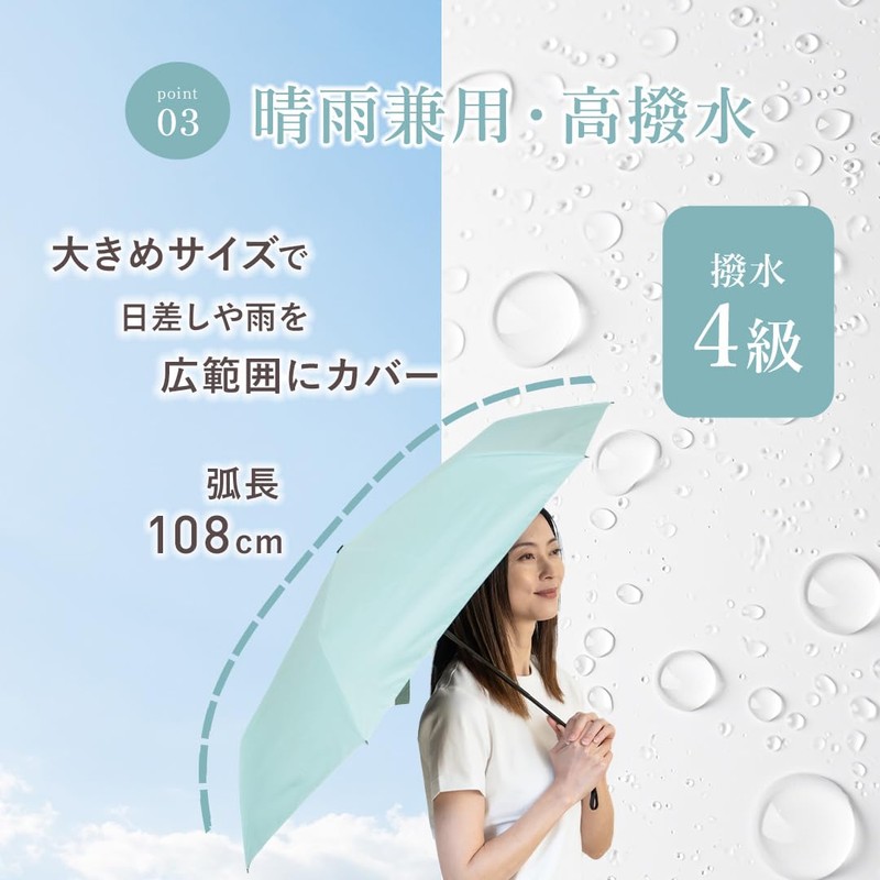 RelaxingWork Folding Parasol, UV Protection Umbrella, Sun or Rain, Lightweight,