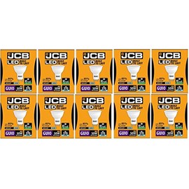 10 X JCB 5w = 50w LED GU10 100deg 6500k Daylight 345 lm [Energy Class A+]