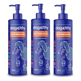 Dogelthy Pack De 3 Aceites De Salmón Para Perro Omega3 450ml