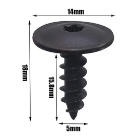 30 Pcs Wheel Arch Inner Liner Splash Guard Torx Screw Auto Car Body Fender Screws for Engine Cover Undertray