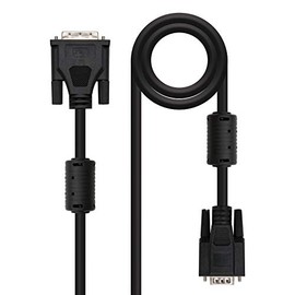 Monkey Ladder DVI to SVGA Cable with ferrite for monitor, male-male, DVI 18+5/M-HDB15/M, black, 3mts