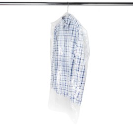 HANGERWORLD 50 Clear 38inch Dry Cleaning Laundry Polythylene Garment Clothes Cover Protector Bags 100 Gauge