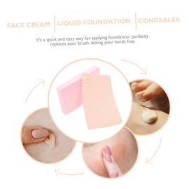 Healeved 2sets Makeup for Liquid and Powder of Non Hydrophilic Sponges for All Makeup Applications Skin-friendly and Washable