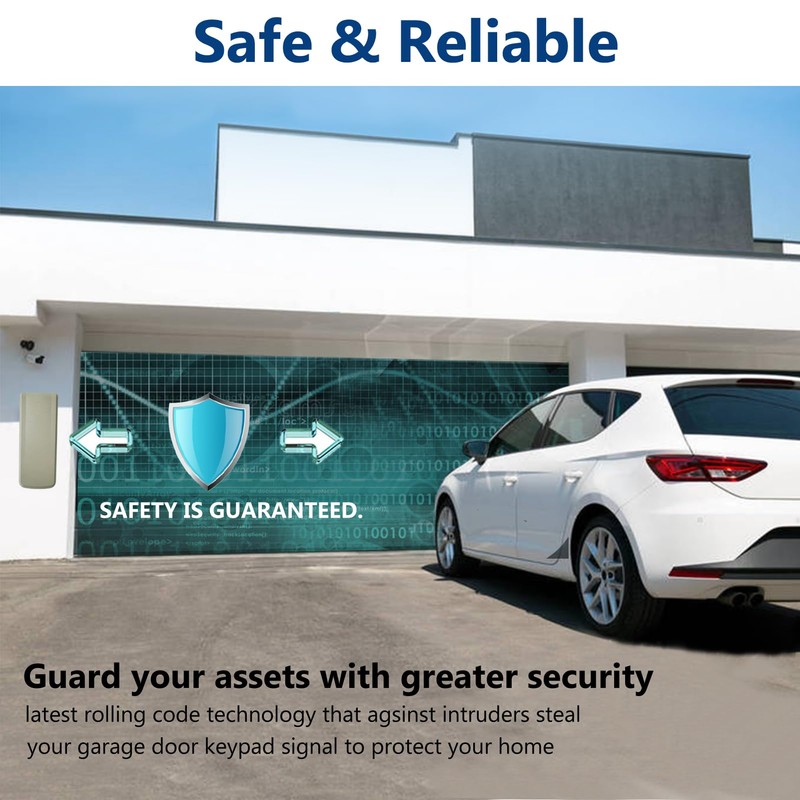 Universal Garage Door Opener Keypad for Liftmaster Chamberlain Craftsman Wayne