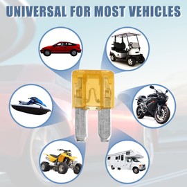 X AUTOHAUX 6pcs 5A 5Amp Car Mini Blade Fuses for Boat Truck Motorcycle Orange