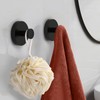 STWWO Suction Cup Hooks for Shower, Bathroom, Hanging Towels, Robe,