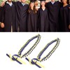 2Pcs Ribbon Leis Double Braided Necklace Graduation Congrats Accessory for