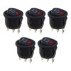 VGOL 5PCS Round Rocker Switch 12V 20A 3 Pins On/Off