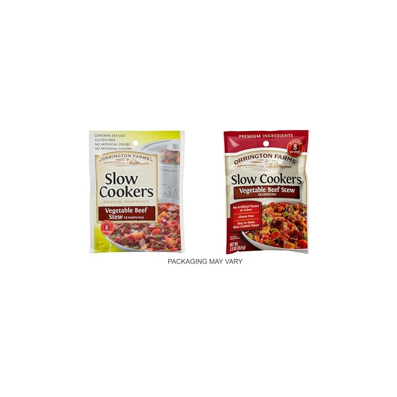 Orrington Farms Slow Cookers Seasoning, Vegetable Beef Stew, 2.5 oz