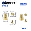 sourcing map M2 Male Brass Hex Spacer Standoffs Screws Nuts,