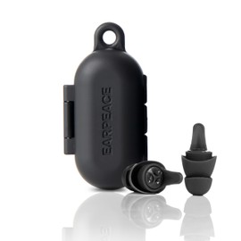 EarPeace Everyday Ear Plugs for Noise Reduction & Noise Control – High-Fidelity Earplugs, Comfortable & Reusable Earplugs for Sleep, Work, Snoring Blocking, Includes Carrying Case – Black