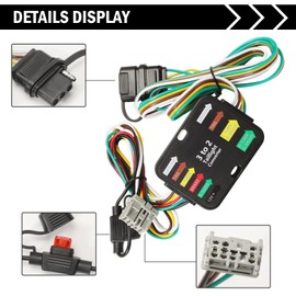 56161 Trailer Wiring Harness for 2005-2010 Odyssey 4-Way Flat Tow Hitch Wiring for Trailer Light Hook Up T-Connector