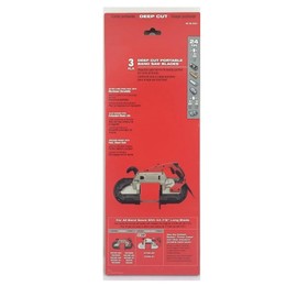 FitseN Suitable for Milwaukee 44-7/8-Inch 24-TPI Bi-Metal Deep Cut Band Saw Blade - 3pk, Model #48-39-0531, red