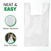 100 White Plastic Carrier Bags – Vest-Style with Handles for