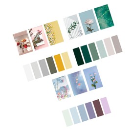 Gatuida 3Sets Retro Floral Note Pad Convenient Tearable Sticky Memo Pads for Home Office School Easy to Use Portable Self Stick Notepad Random Colors