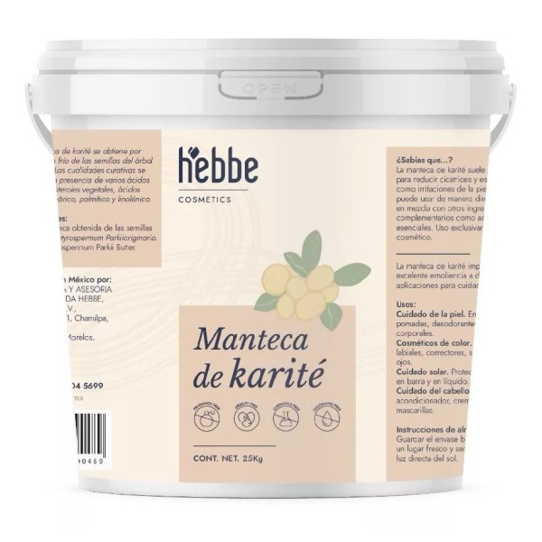 JAN DEKKER MVL12 Manteca De Karite Cubeta 25 Kg Orgánica Shea Butter Pura