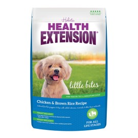 Health Extension Little Bites Dry Dog Food, Chicken & Brown Rice for Small Breeds, Supports Skin, Coat, Digestion & Immunity with Probiotics & Superfoods, 1 lb Bag