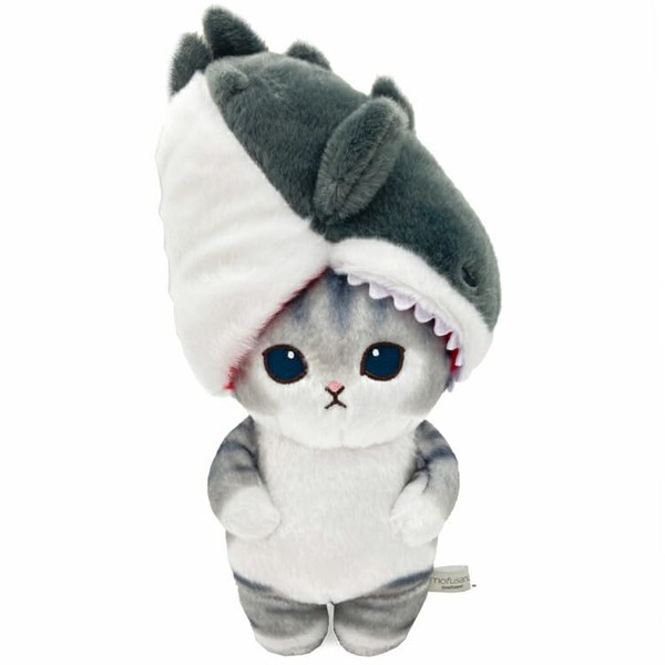 Sun Arrow mofusand Potetama Plush Toy Chewing Shark Nyan Gray