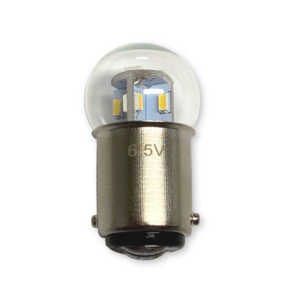 Aero-Lites.com #82, 64 Globe Shape Miniature Bulb LED Replacement | 6.5-Volt | BA15D Base (1-Pack; Warm White)
