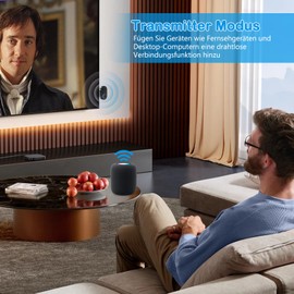 Brifit Bluetooth 5.3 Adapter Transmitter, Bluetooth Sender Unterstützt 2 Kopfhörer Low Latency, Aux Klinke 3.5mm Audio Adapter, Verwendung in Flugzeugen und Fitnessstudios, TV/PC Stereoanlage