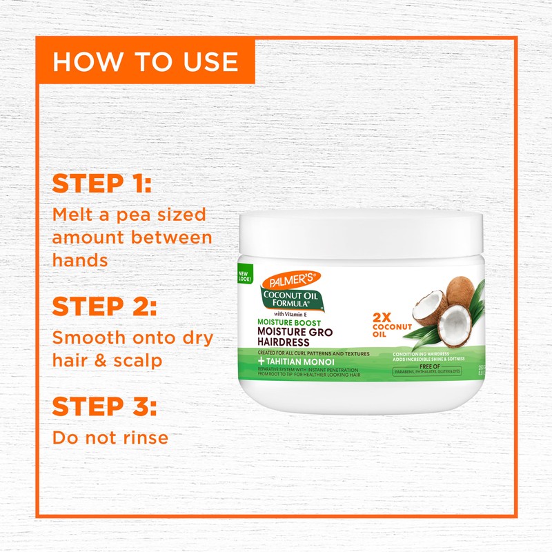 Palmer's Coconut Oil Formula Moisture Gro Hairdress, 8.8 Ounce