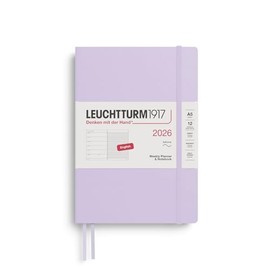 LEUCHTTURM1917 - Weekly Planner & Notebook 2026, Softcover, Medium (A5), Ruled, Lilac (Jan 1 - Dec 31, 2026)