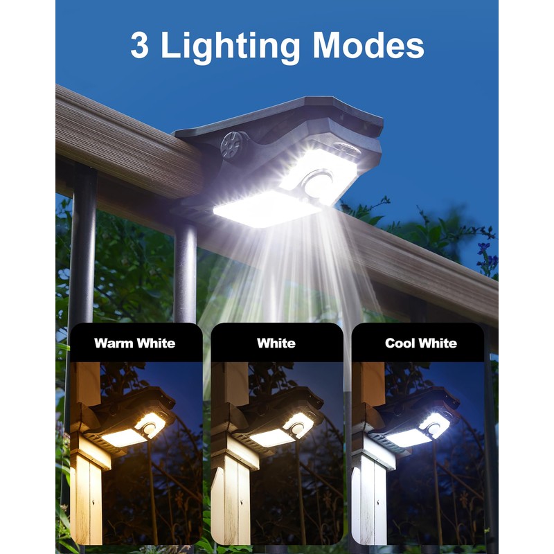 LIFENGSOLER 118Leds Solar Motion Sensor Lights Outdoor, Clip on Solar