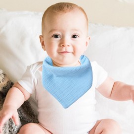 SLOSH Baby Bib for Newborns Baby Bib Triangle Scarf Neckerchief Burp Cloth Cotton for Babies Toddlers Girls Boys Unisex Set Press Stud, blue