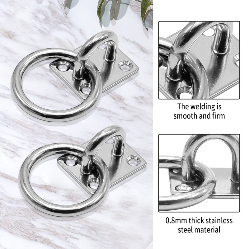 Hoypeyfiy M8 Ceiling Hooks 304 Stainless Steel Wall Mount Hook