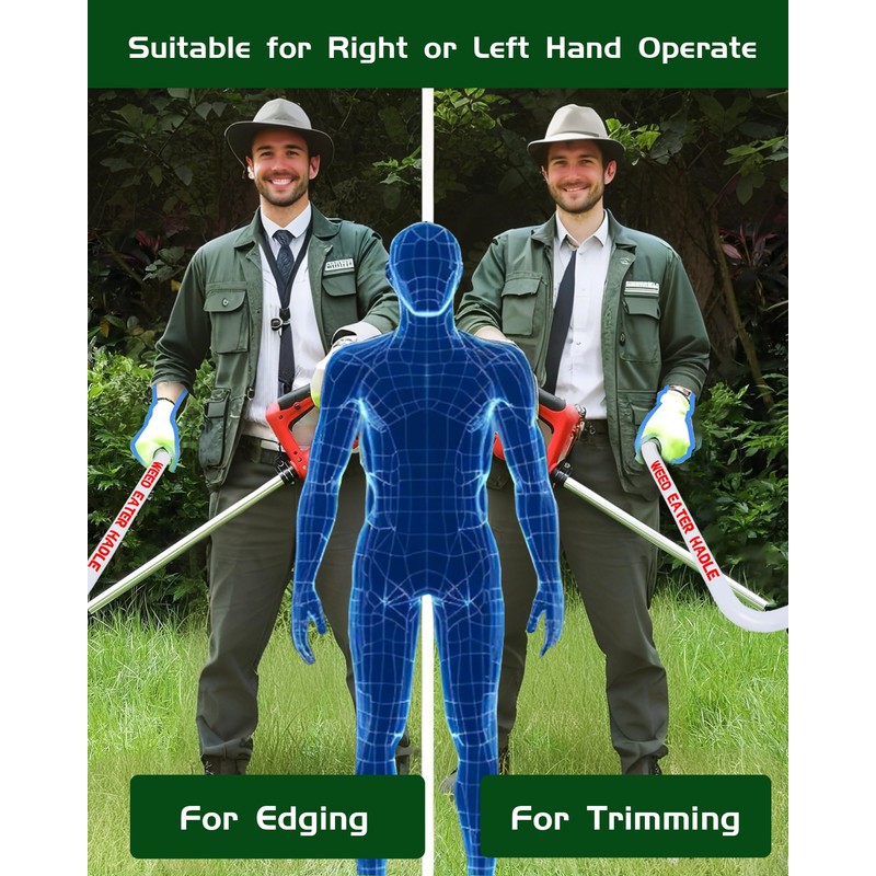 Weed Eater Handle, Ergonomic String Trimmer Grip Extension Back Saver,