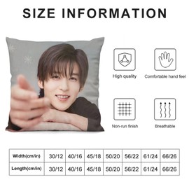 Snowman Meguro Lotus Cushion Cover Anime Cushion Cushion Cover Classic Sofa Back Cover Home Decor Car Decoration Four Seasons Double Sided Pattern 66cm x 66cm
