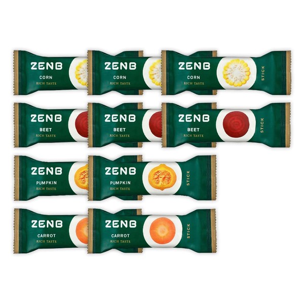 ZENB 10 Pcs Zenbu Sticks, Rich Taste, Healthy Sweets [Plant Based, Sugar Free, Gluten Free, Sugar-Free Polyphenols]
