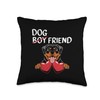 Dog Friend Rottweiler Rottie Dog Rottweilers Throw Pillow