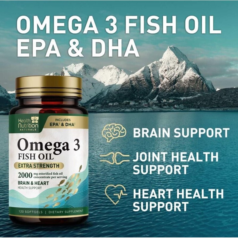 Health Nutrition Naturals Omega 3 Fish Oil Rapid Release Softgels