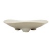 Bloomingville Speckled Stoneware Footed Platter, Matte Cream