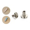 Teng Lang 50Sets Metal Chicago Screws Binding Leather Screw Nail