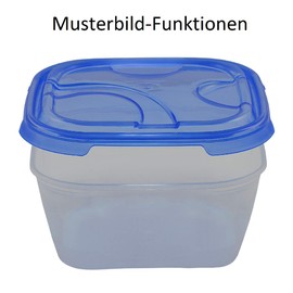 Engelland Pack of 3 Food Storage Containers Transparent Plastic with Lid for Food Green