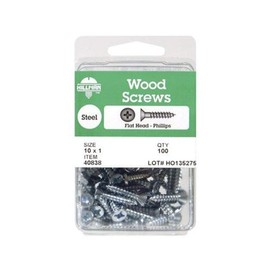 The Hillman GroupThe Hillman Group 40838 Flat Head Phillips Wood Screw 10 X 1 100-Pack