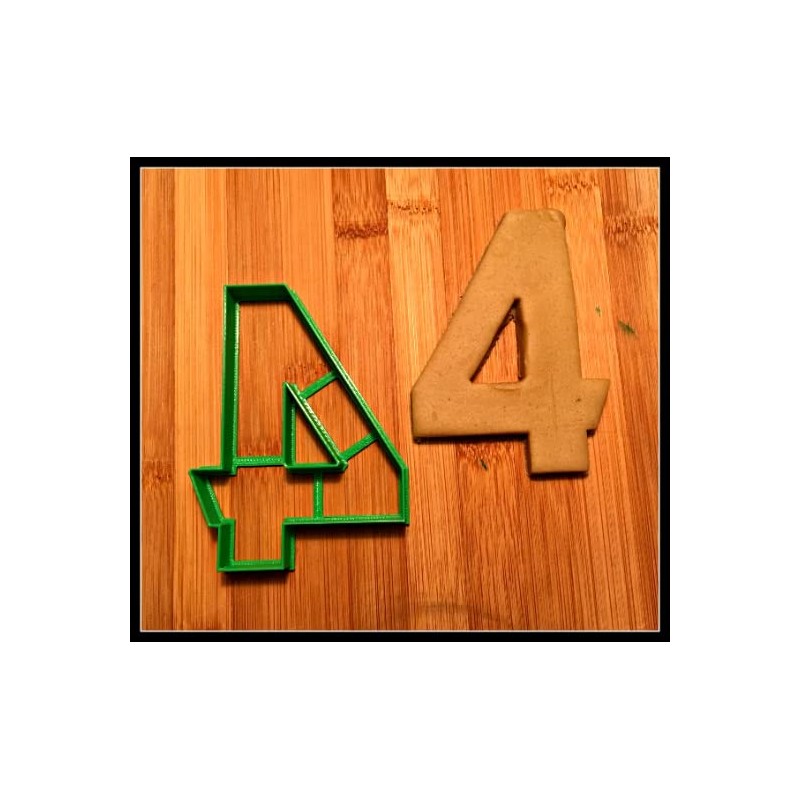 Sweet Prints Inc Number 4 Cookie Cutter - Dishwasher Safe