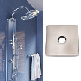 FTVOGUE Shower Arm Cover Plate Shower Arm Flange Cover Plate Replacement Shower Arm Flange Cover Plate for Bathroom Decor (Wire Drawing)