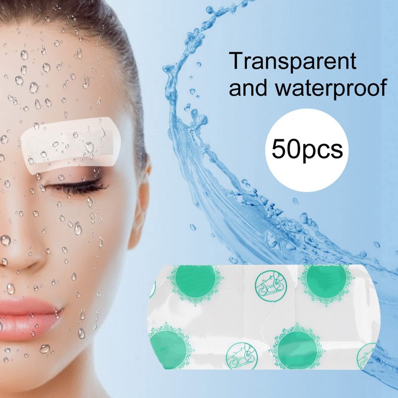 Disposable Plastic Eye Shield, 50 Pcs Eyebrow Tattoo Protection Waterproof