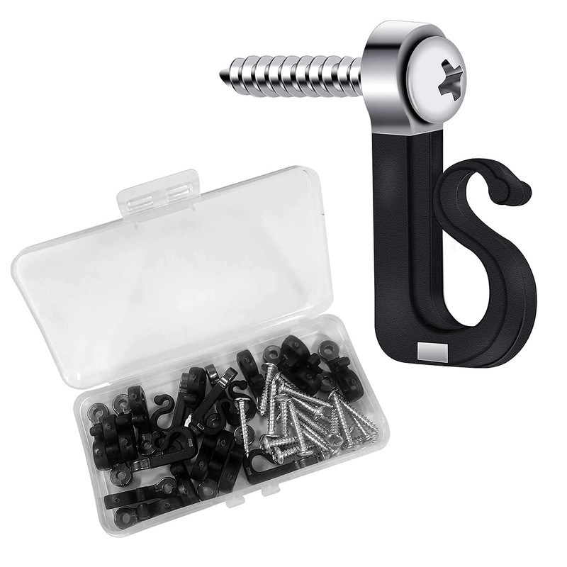 HuyxyTec Q-Hanger Screw Hooks, 20 Pack Outdoor Indoor Light Holder