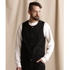 Schott 782-5957001 OLD HICKORY DENIM VEST Men's Denim Vest, 010