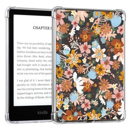 CoBak Clear Case for Kindle Paperwhite Transparent - 6.8 Inch Kindle Paperwhite 11th Generation 2021 and Signature Edition (Model No. M2L3EK/ M2L4EK), Lightweight, Scratch-Resistant, Soft (Flower