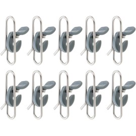 SANTUO 50Pcs Sea Fishing Tackle Impact Clips Stainless Steel Fishing Impact Bait Clips Suitable for Freshwater Saltwater Sea Fishing Hooks IMPS Bait Clips