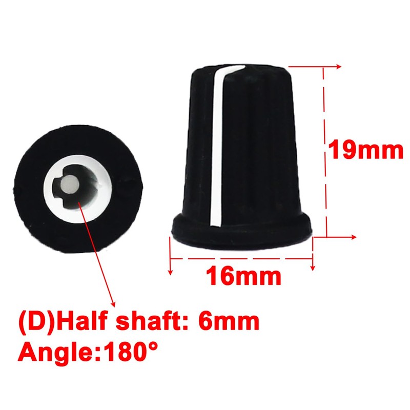 WXYINSPAS 5pcs EQ Rotary Knob Replacement Equalizer Potentiometer Fader Knobs