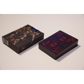 Chris Cards Elements Playing Cards - Gilded Deck - Symbolises the 4 Elements Cardistry, Magic Cards, Card Deck Magic Tricks - Playing Cards - Poker Cards (Red - Ruby) (Gilded Black)